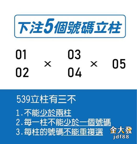 539立柱排列組合圖解